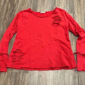 EMMA & Sam Women’s Distressed Crewneck - Size Small